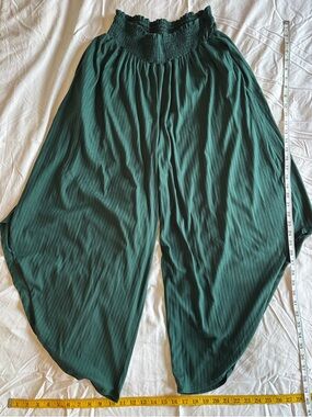 BUCKETLIST Olive Green Smocked Waist Maxi Skirt